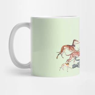 NEW!!!   Walking the Sighthounds.   BLONDE HAIR! Mug